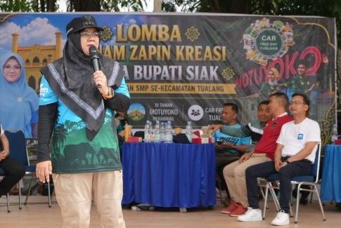 di Buka Bupati,  Lomba Senam Zapin Kreasi di Padati Ribuan Warga