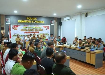 Gelar Rapat Koordinasi, Polres dan OPD terkait Petakan Titik Pengamanan Selama Pacu Jalur 2026.