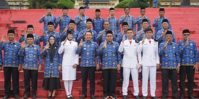 Hari Lahir Pancasila di Pelalawan, Wakil Bupati H Husni Thamrin, SH Pimpin Upacara